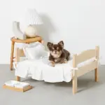 フリル組み立てウッドベッド - Image 2