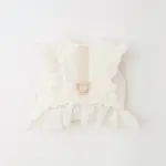 コットンレースフリルハーネス+リードSET【名入れ刺繍対応】