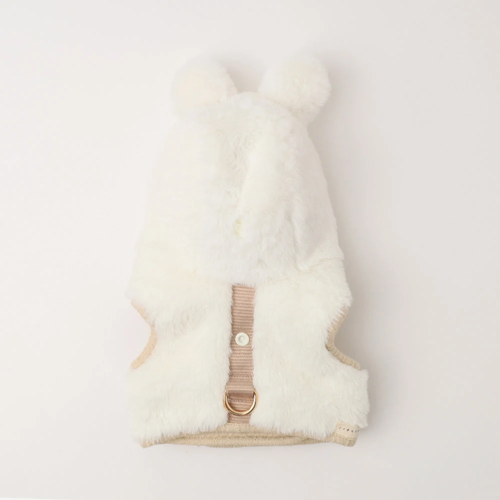 product_image_1763959999.webp うさぎ耳付きフードファーハーネス - Image 1