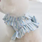 フリルストライプコットンハーネス マジックテープ脱着 保冷剤ポケット付き クールハーネス YOSAE - Image 2